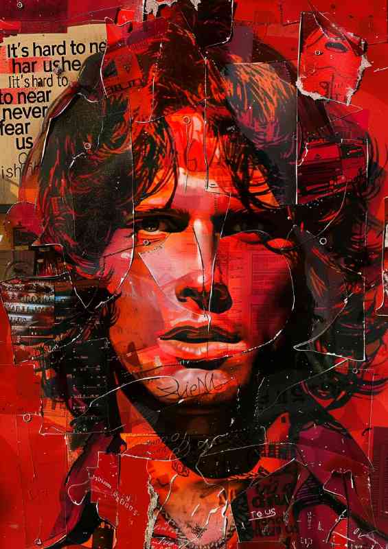 The rockstar Jim Morrison in red