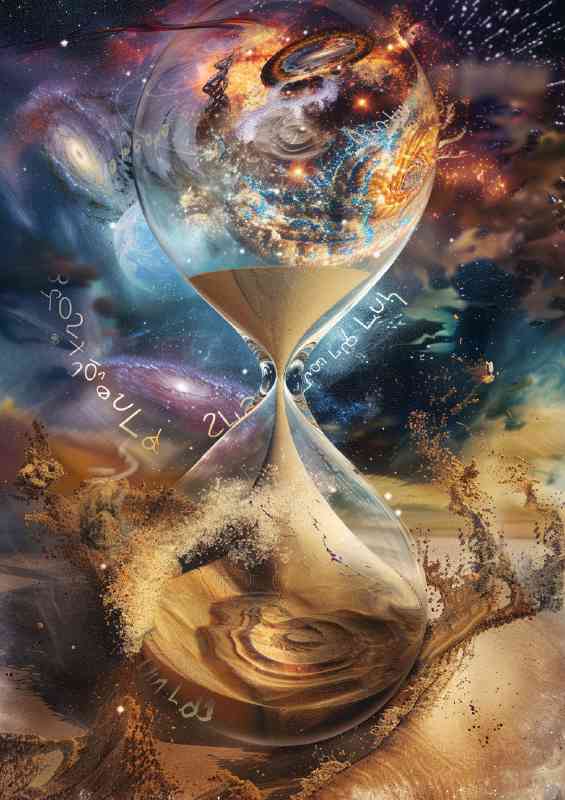 Hourglass the sand of time cosmos