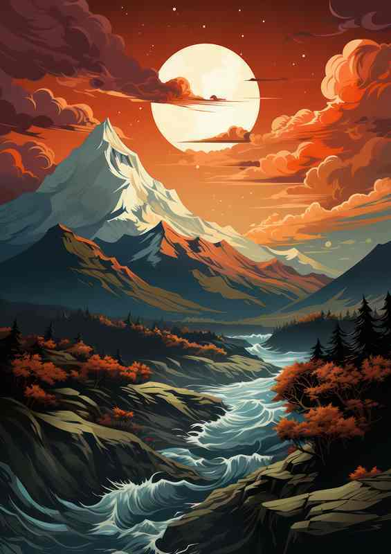 The sun and mountains delight