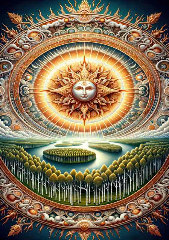Tura Sun Deity Metal Poster