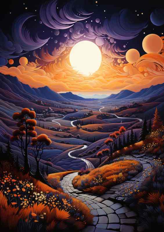 Enchanted Landscape Metal Poster