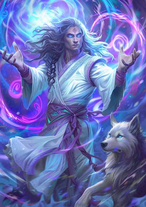 God of the galaxy with wolf