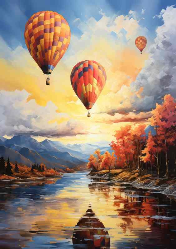 Uplifting Visions Balloons Soaring in the Clear Sky