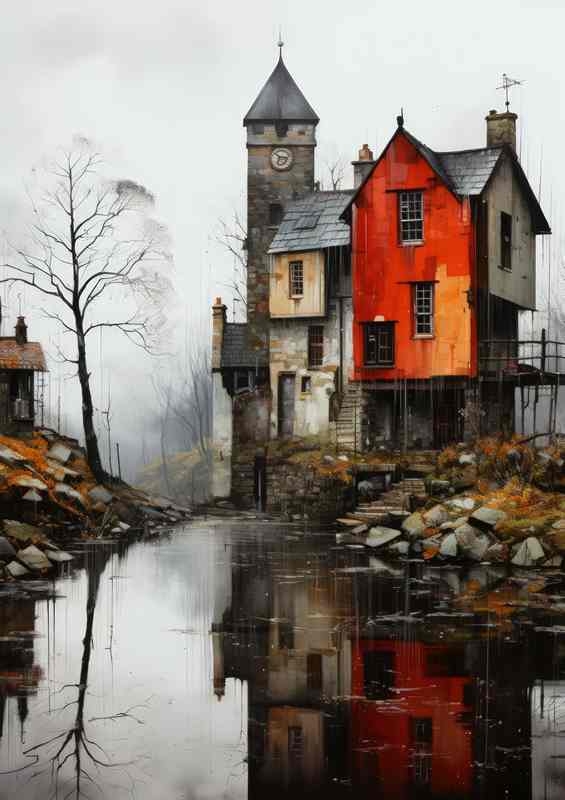 Village Life Along the Peaceful River Banks
