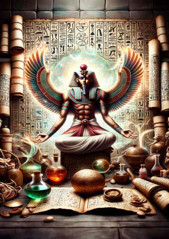 Egyptian god Heka god of magic and medicine