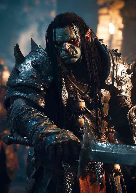 Orc with sword and full amour