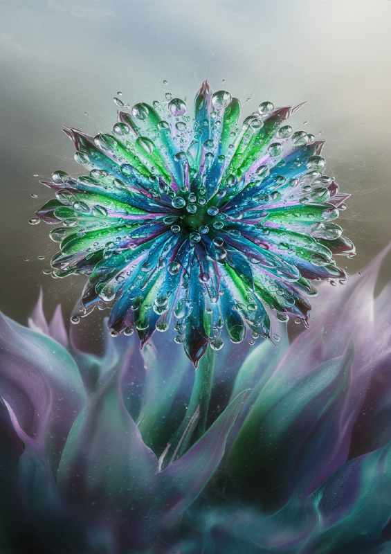 A breathtakingly delicate Flower morning mist