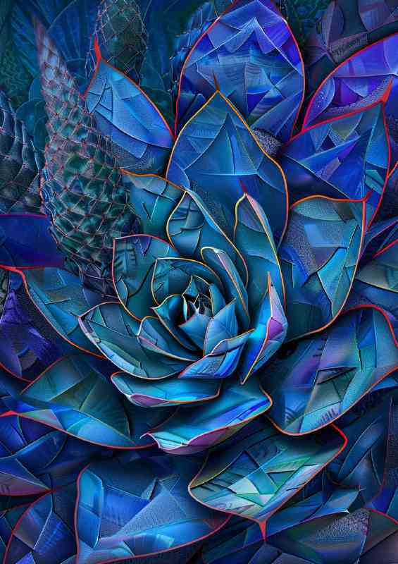 Blue agave cactus | Metal Poster