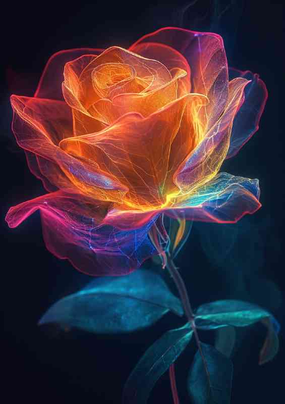 Phychedelic glowing neon colours