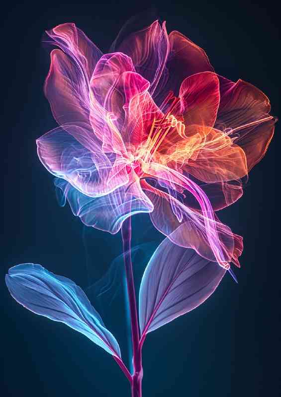 Phychedelic glowing neon colours led style
