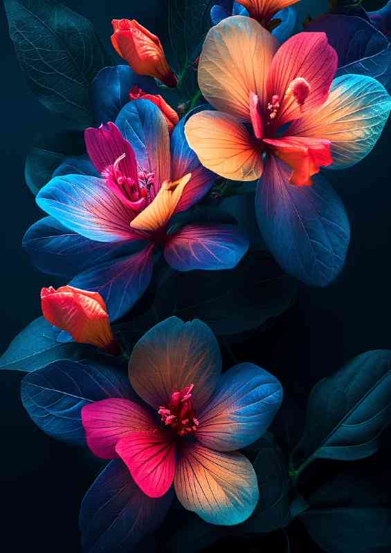 Pinks and purples coloured flowers