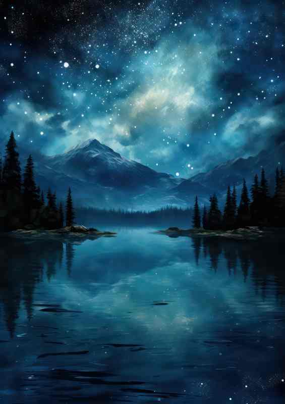 Luminnous Lakeside Milky Way