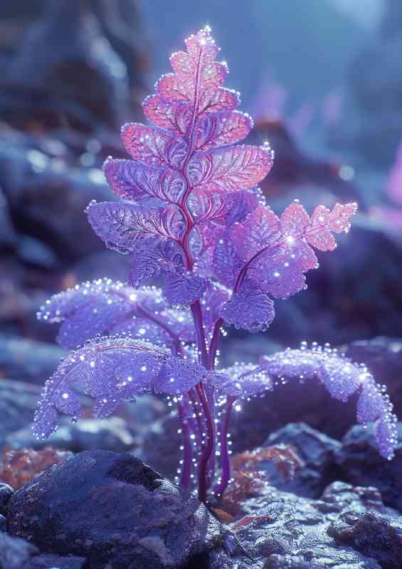Purple iced fern