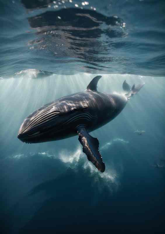 Majestic Whale Under The Sea