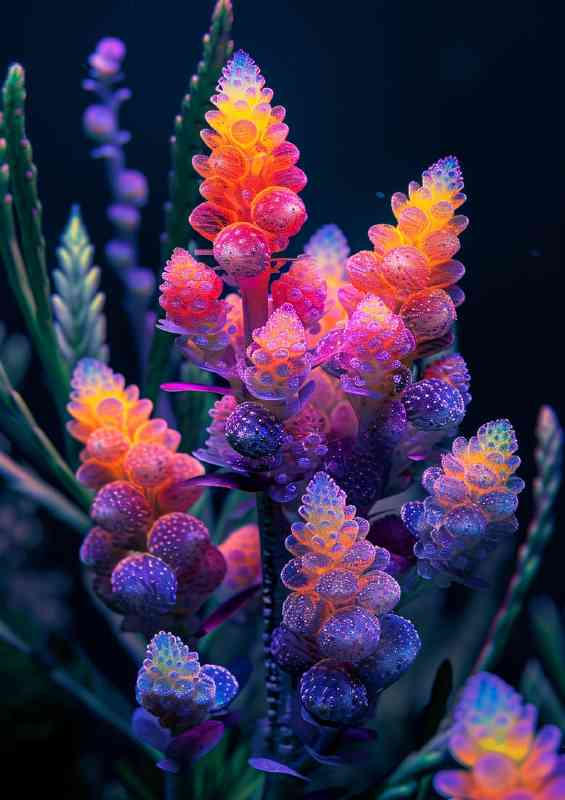 Purple plants glow in the dark