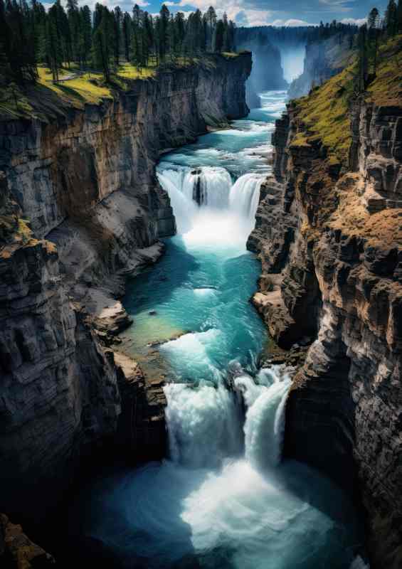 Majestic Yellowstone Canyon Scenic Beauty Unveiled