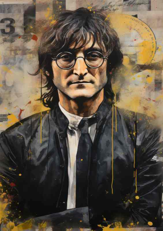 Collage featuring john lennon