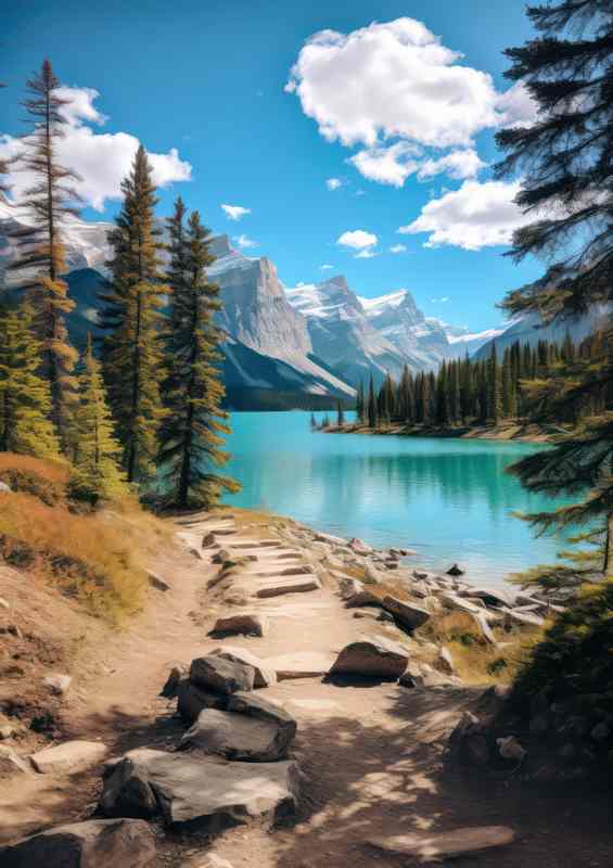 Mountain peaks Blue Sky
