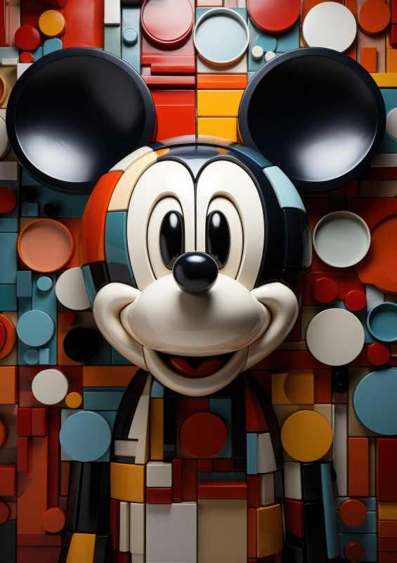 Abstract mouse face