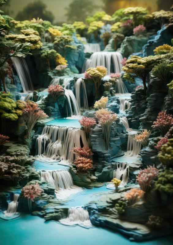 Multi Hued Waterfall