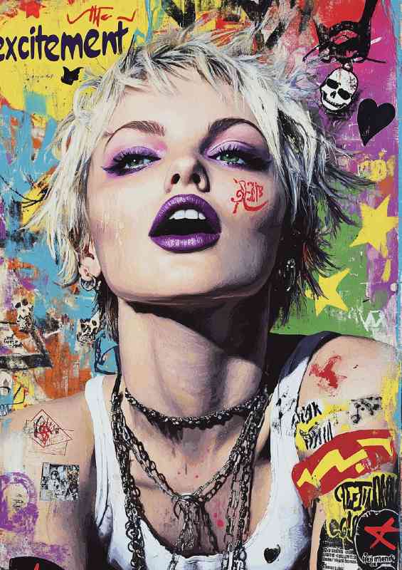 Blonde vintage poster style