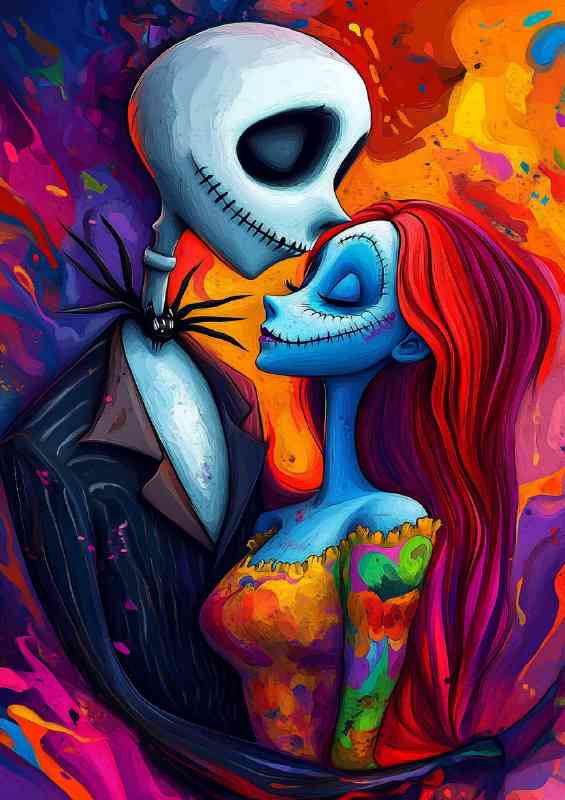 Boy kissing girl in love