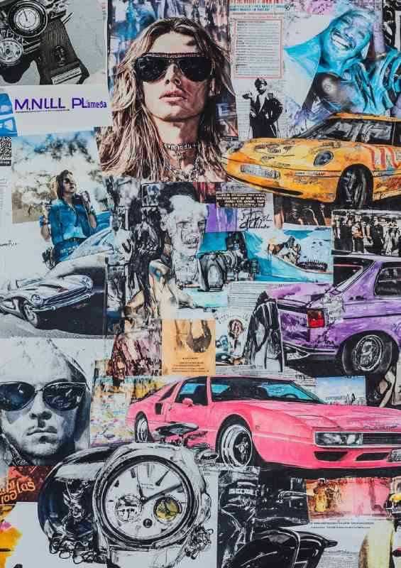 Collage various magazines art