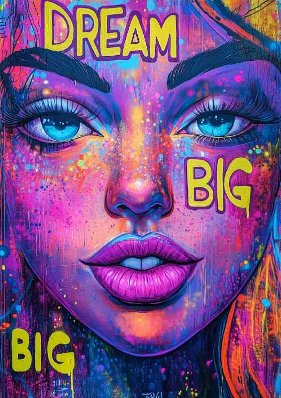 Colourful dream big street cover