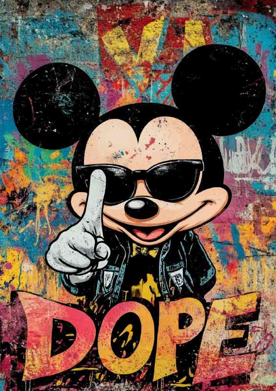Dope mouse street graffiti art