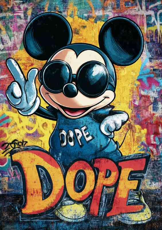 Dope street mouse graffiti