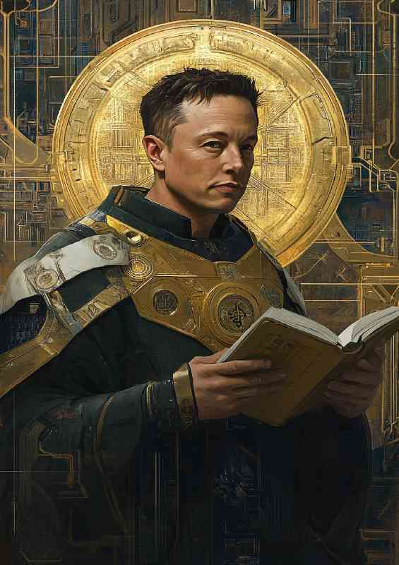Elon Musk as an Orthodox icon