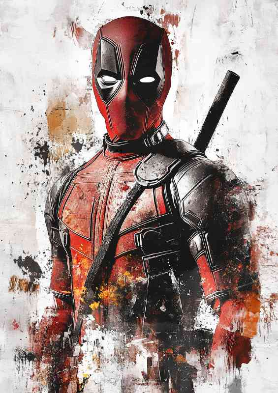 Exposed style deadpool graffiti