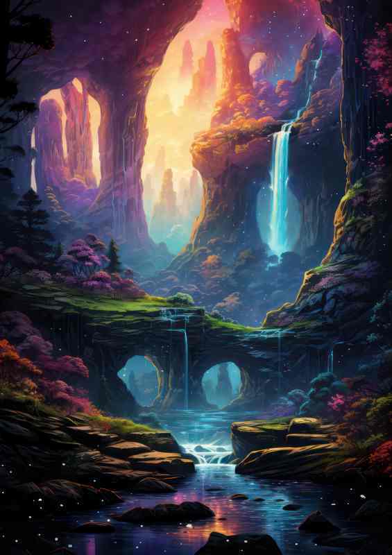 Rainbow Rush Waterfall