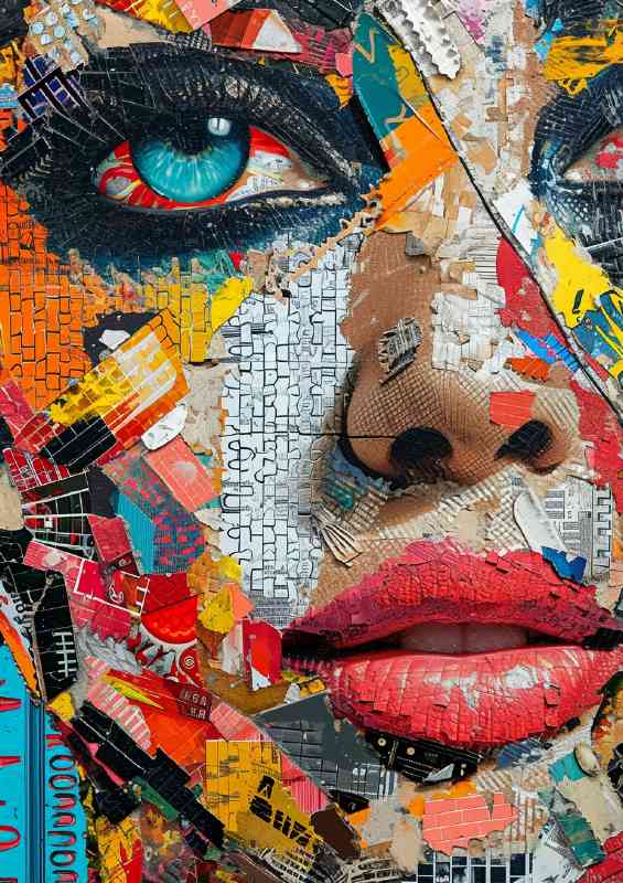 Montage of a face painting art