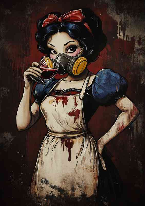 Princess gas mask street art