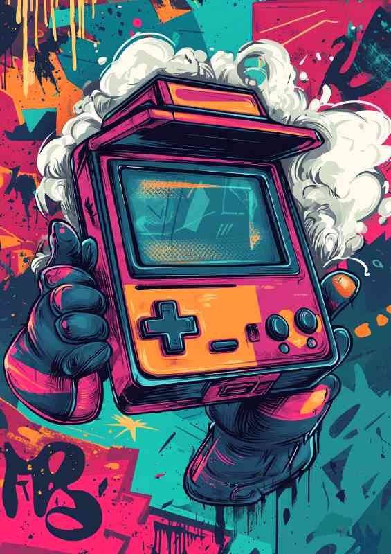 Retro junkie old school gameboy