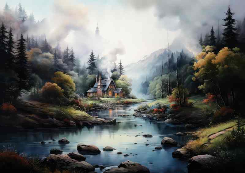 Babbling River Misty Days