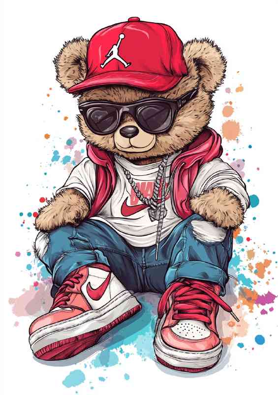 The hip hop teddy street art