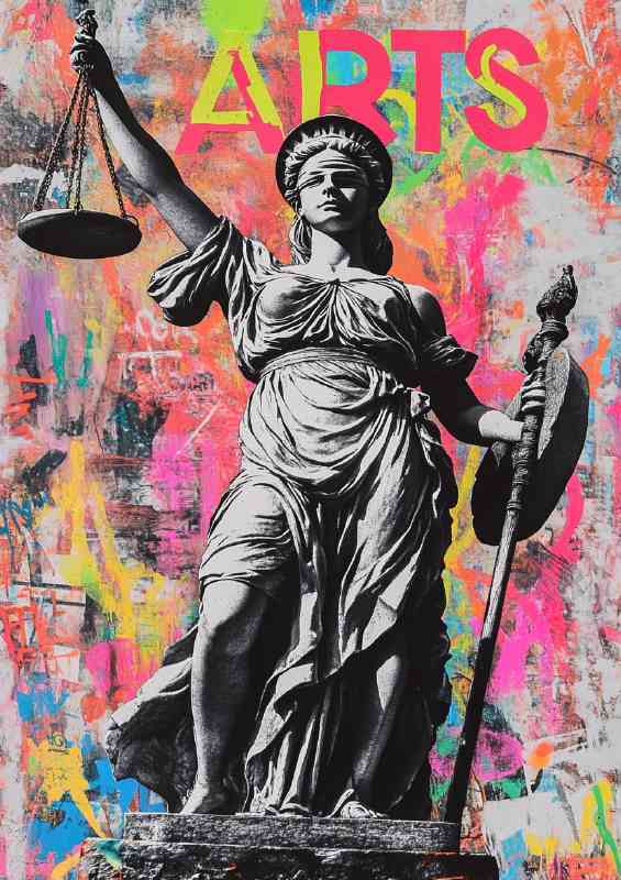 The lady justice graffiti