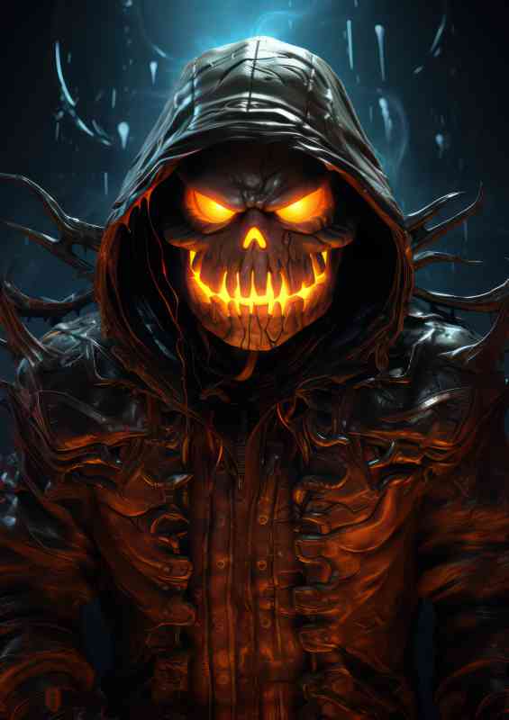 Glowing skelleton face