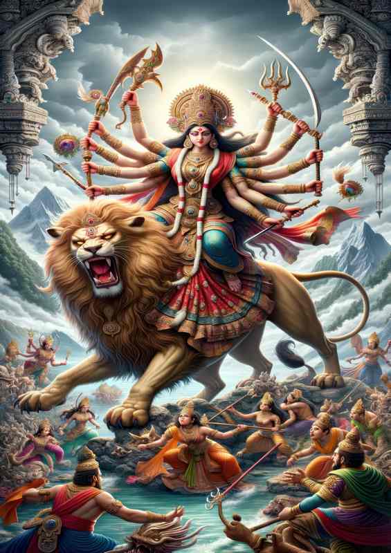 Hindu deity Goddess Durga warrior goddess