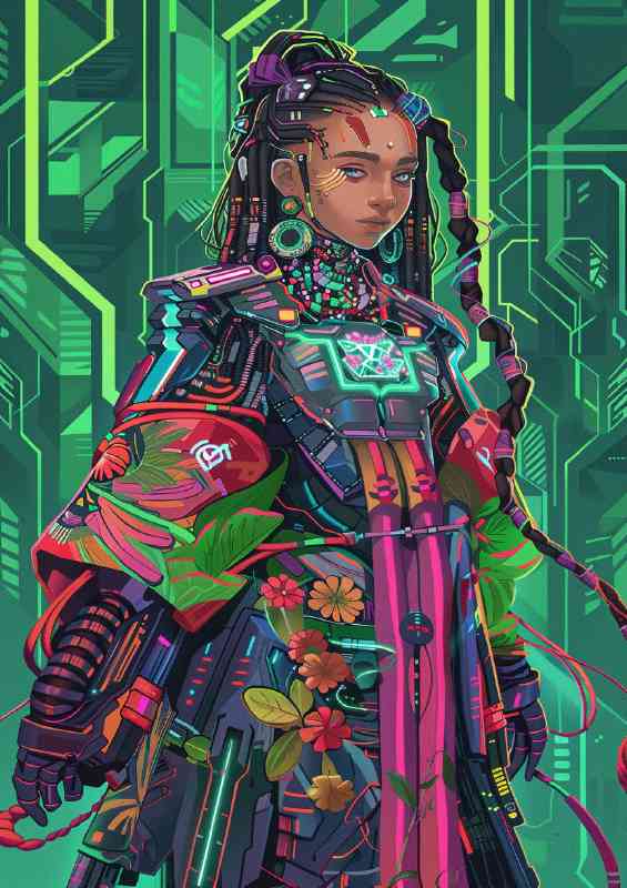 Cyberpunk style girl