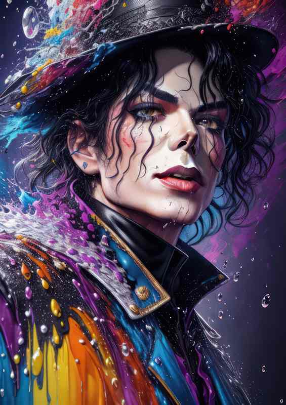 MJ Splash Metal Poster
