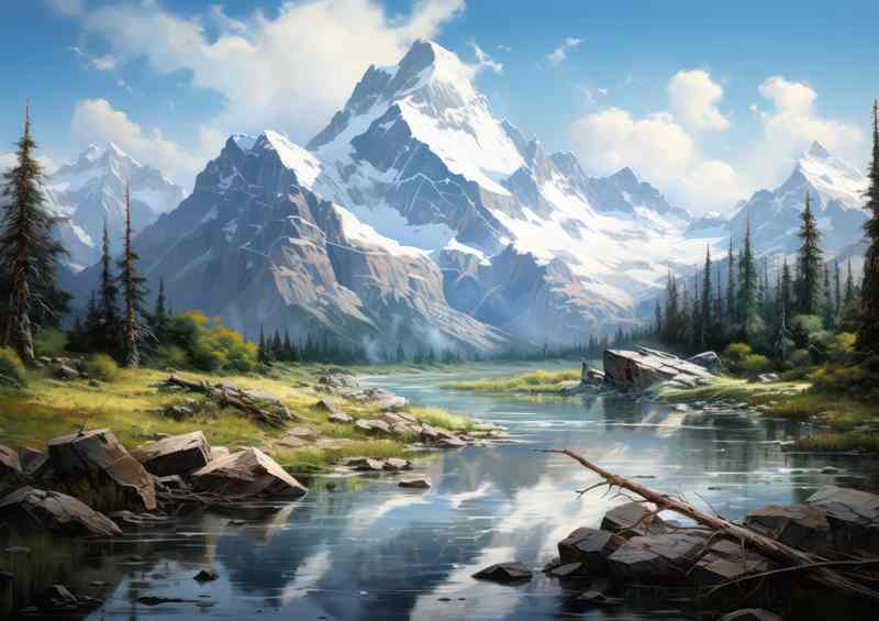 Lake And Mountain Tranquility