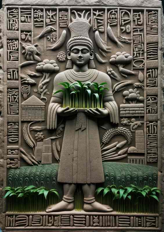 Youthful Telipinu Farming Deity Metal Poster