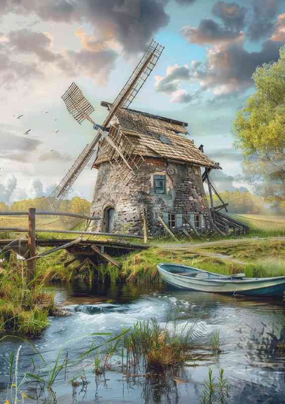 The old windmil by the river