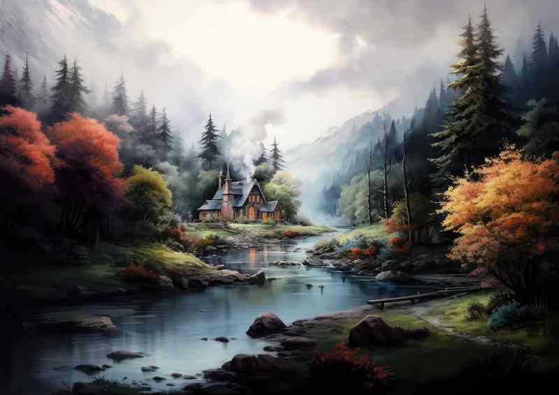 Little Cabin Near The Stream