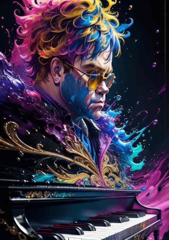 Elton John playin