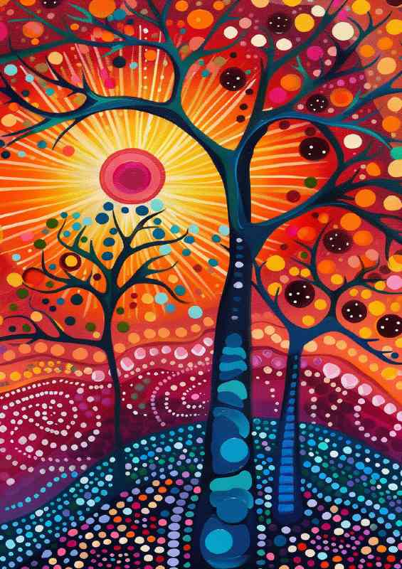Abstract circles in the trees
