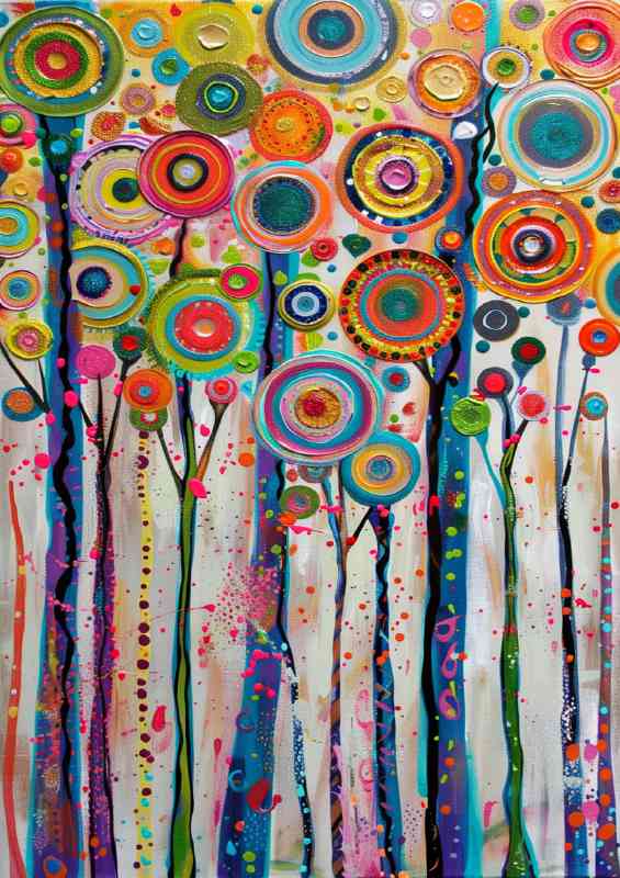 Abstract tall trees